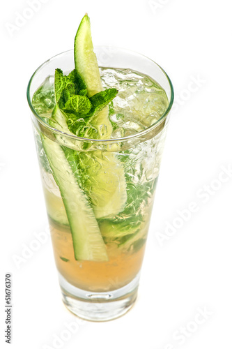 cocktail with cucumber