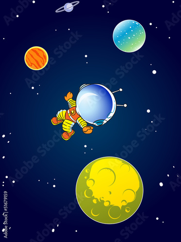 cartoon astronaut