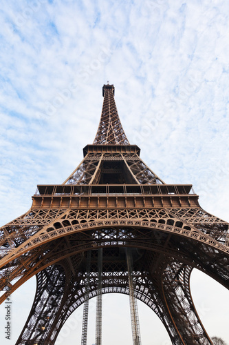 bottom view of Eiffel tower