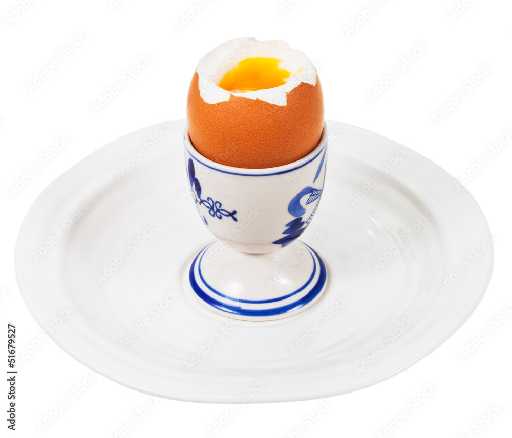 soft boiled egg in egg cup soft boiled egg in egg cup