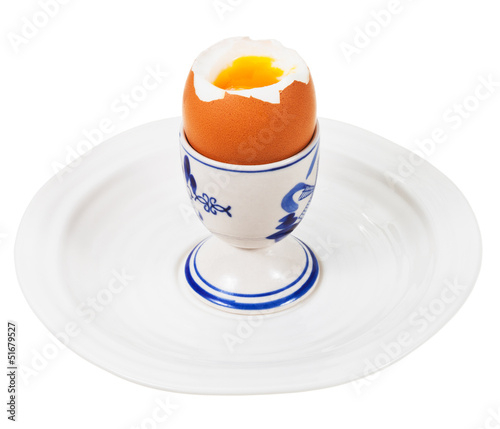 soft boiled egg in egg cup