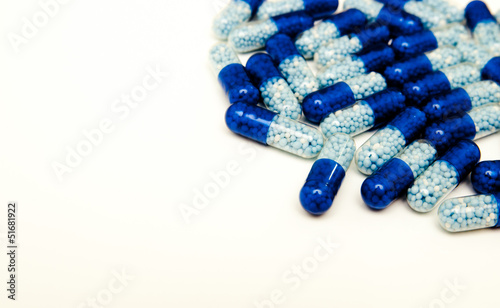 Blue pills in the corner