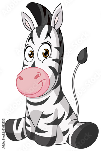 Naklejka na ścianę Zebra niemowlęca