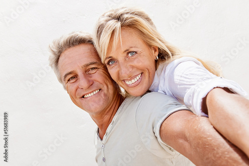 Portrait of a happy romantic couple.