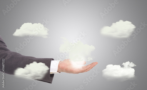 cloud network in hand