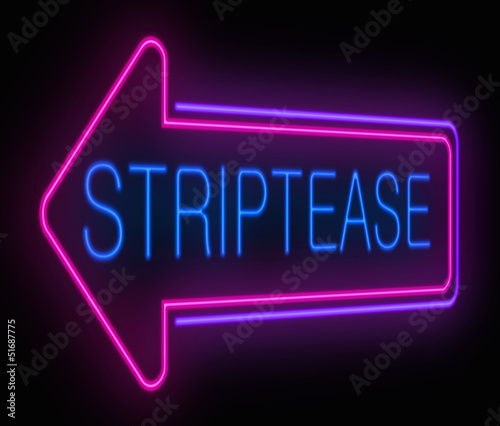 Striptease sign.