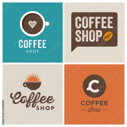 logo coffee shop, vector illustration