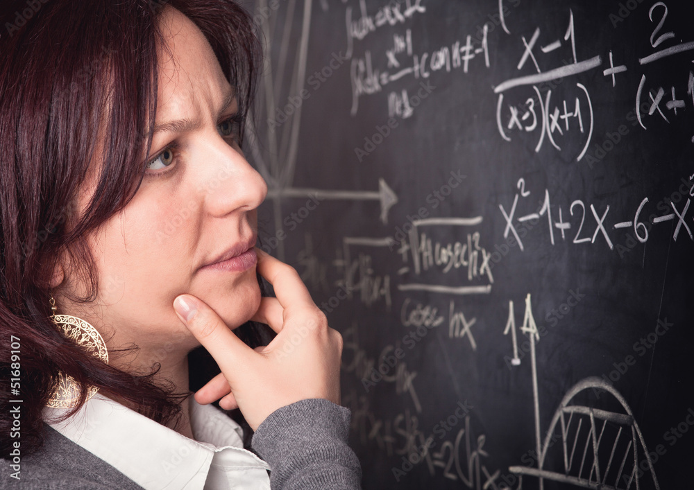 Fototapeta premium woman teacher at school