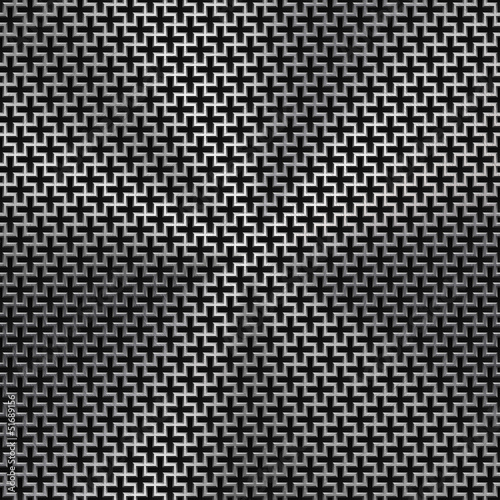 Metal Background with Seamless Perforated Texture