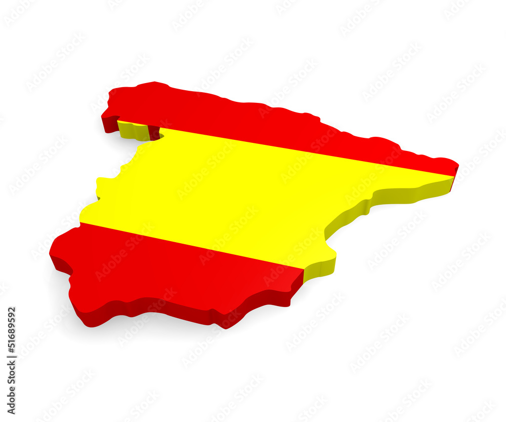 Fototapeta premium 3d map of Spain
