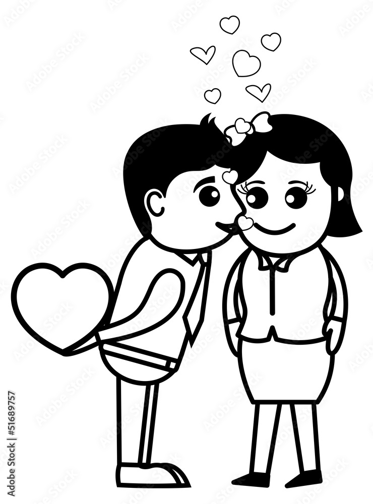 Cute Romantic Valentine Lover Kissing Cute Romantic Valentine Lover Kissing