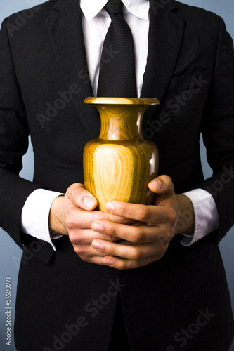 Man with urn