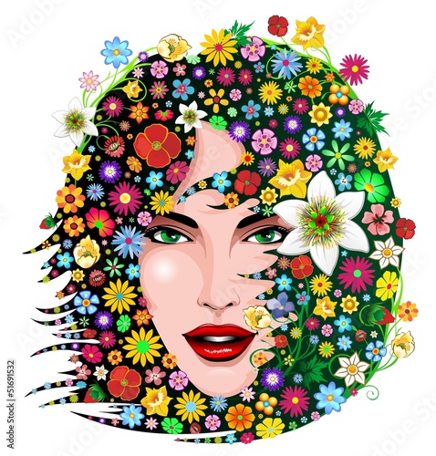 Mother's Nature Floral Portrait-Madre Natura Ritratto Floreale