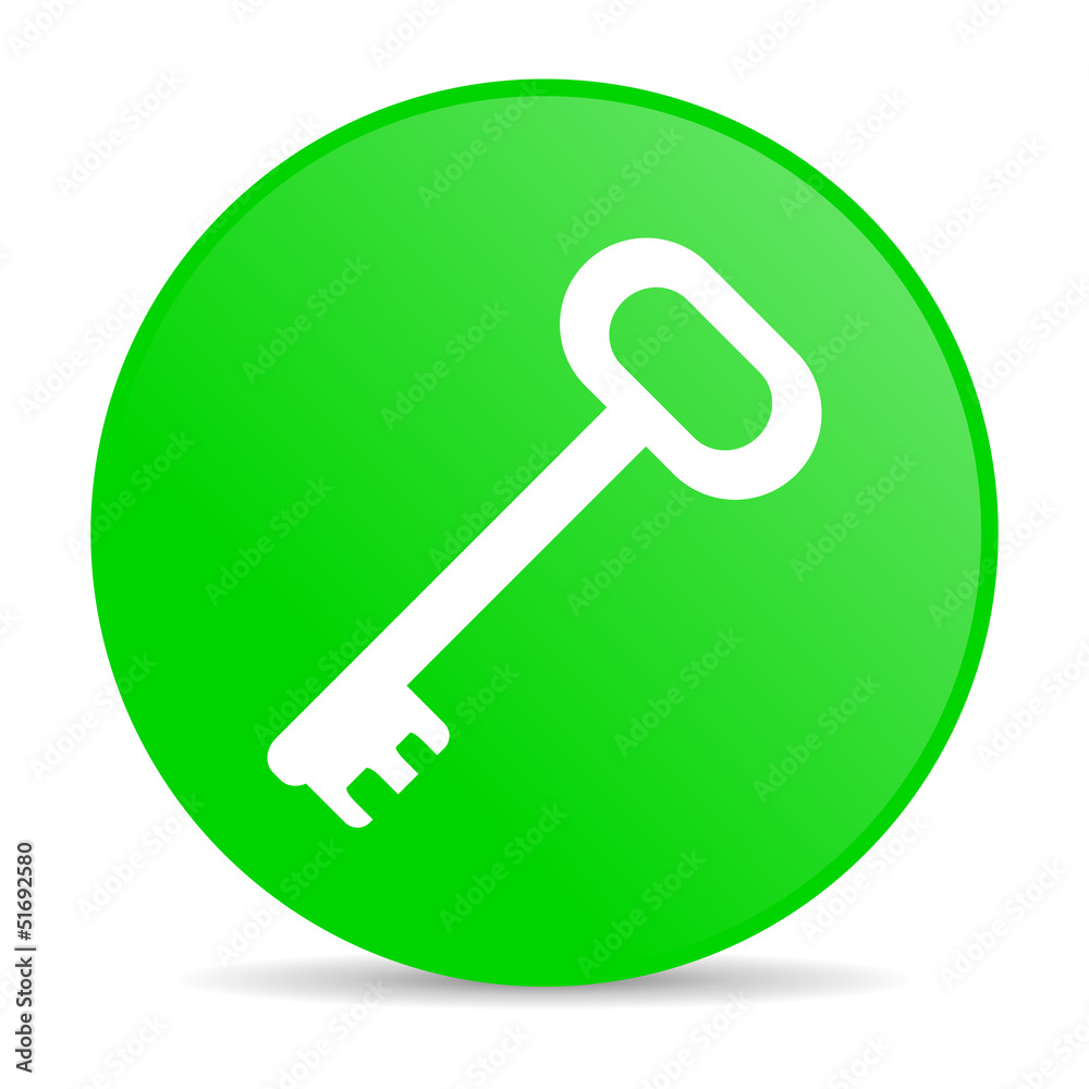 key green circle web glossy icon key green circle web glossy icon