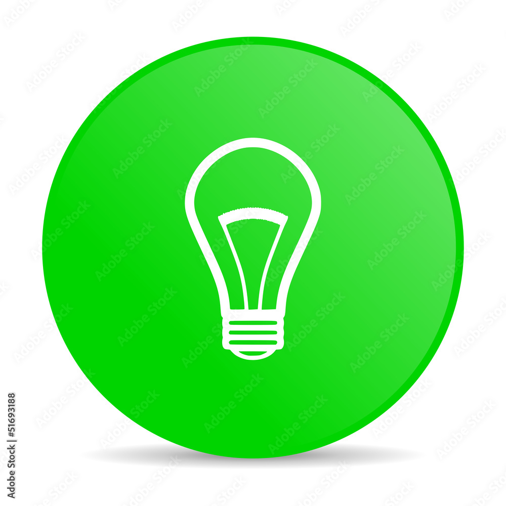 light bulb green circle web glossy icon light bulb green circle web glossy icon