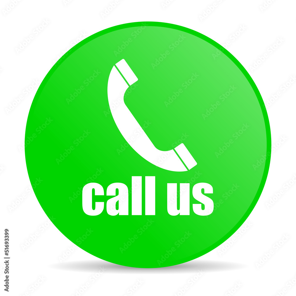 call us green circle web glossy icon call us green circle web glossy icon