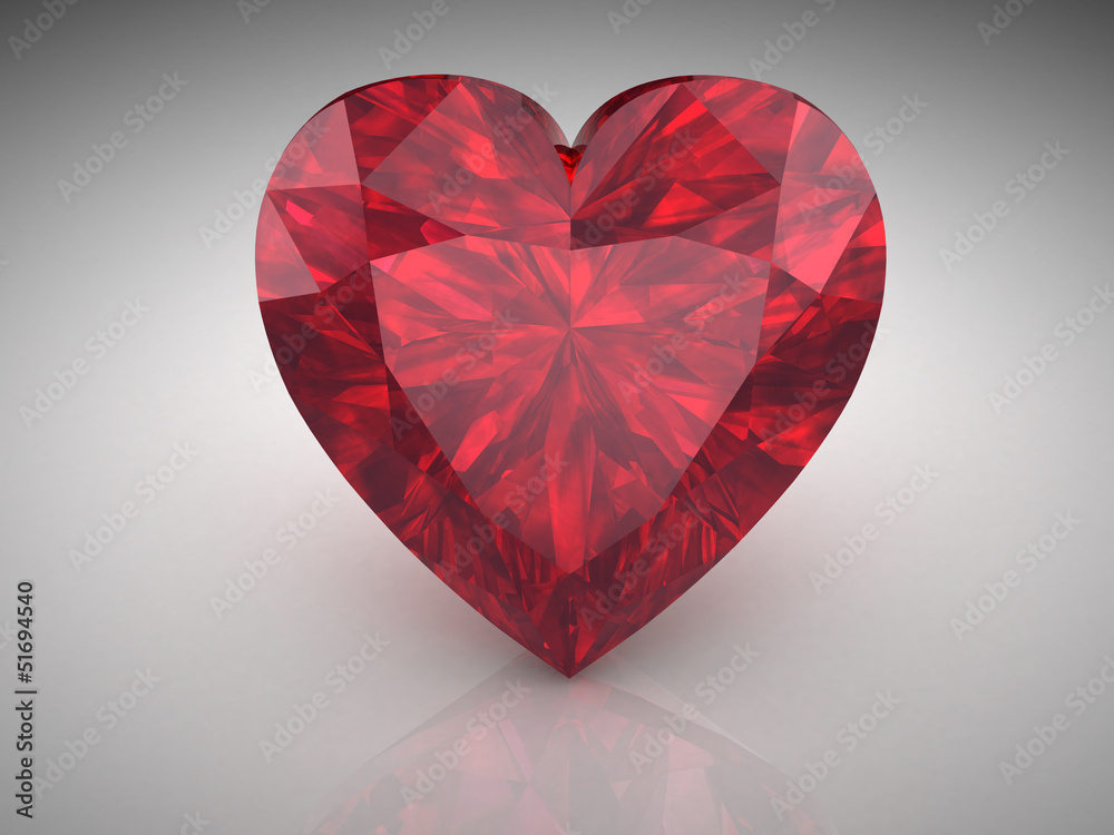 Ruby or Rodolite gemstone (high resolution 3D image) Ruby or Rodolite gemstone (high resolution 3D image)