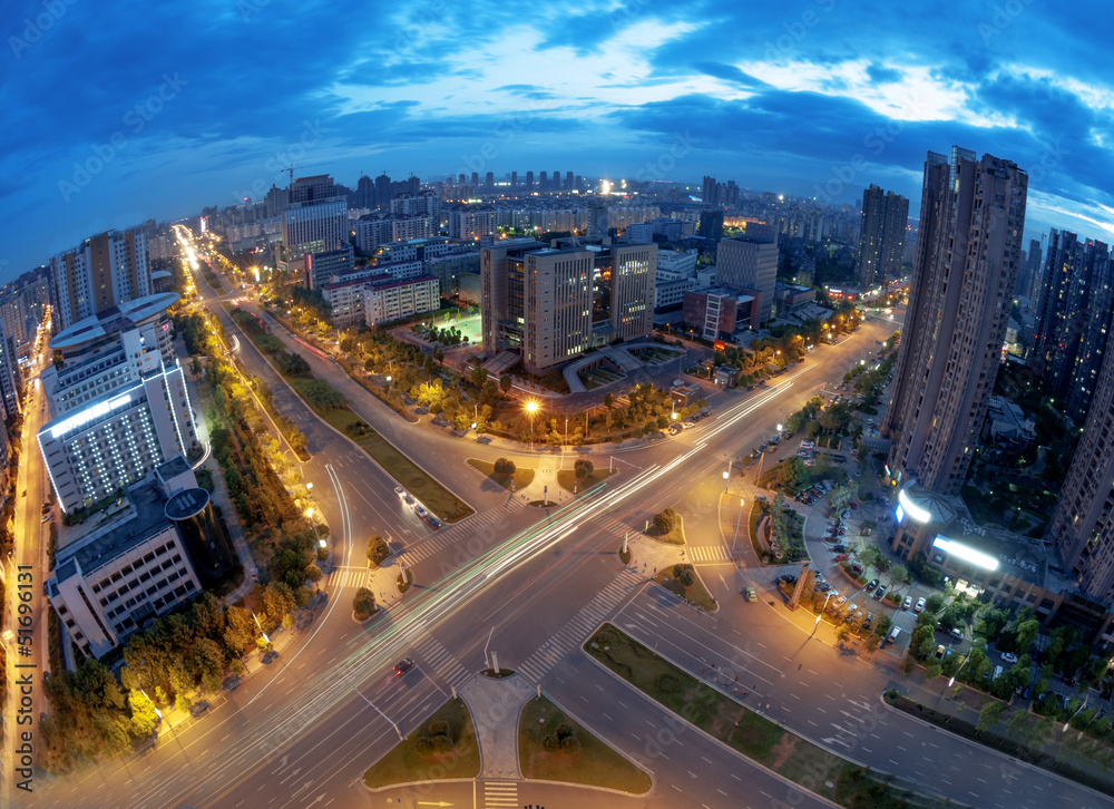 the light trails in shanghai china