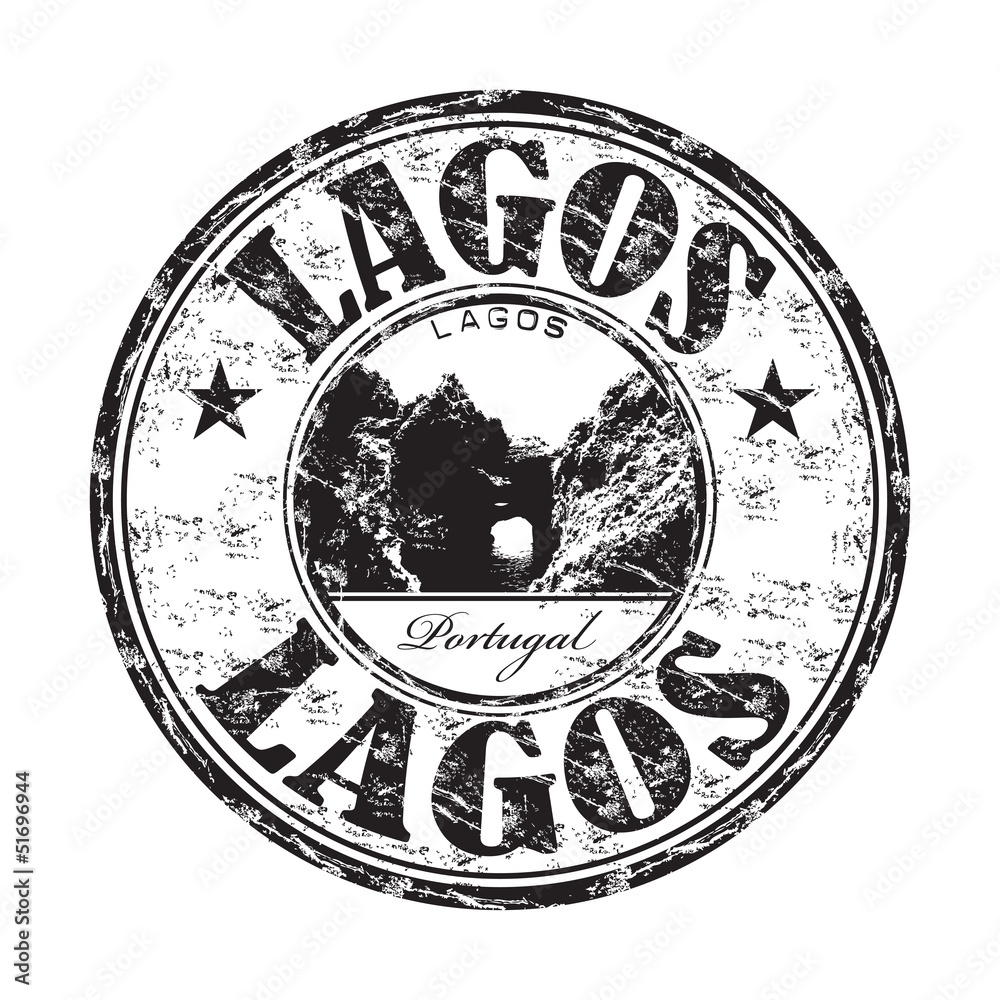 Fototapeta premium Lagos grunge rubber stamp