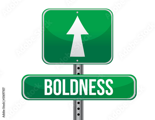 boldness road sign illustration design