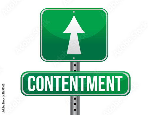 contentment road sign illustration design