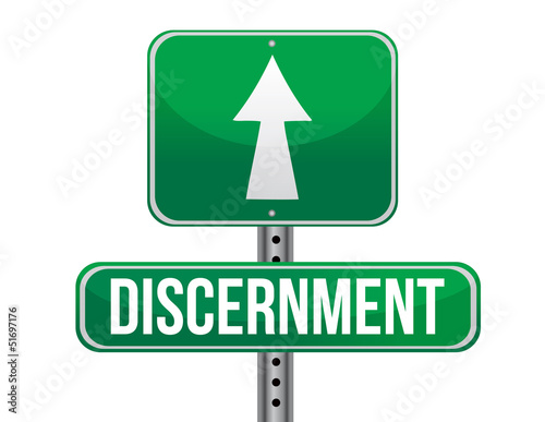 discernment road sign illustration design photo