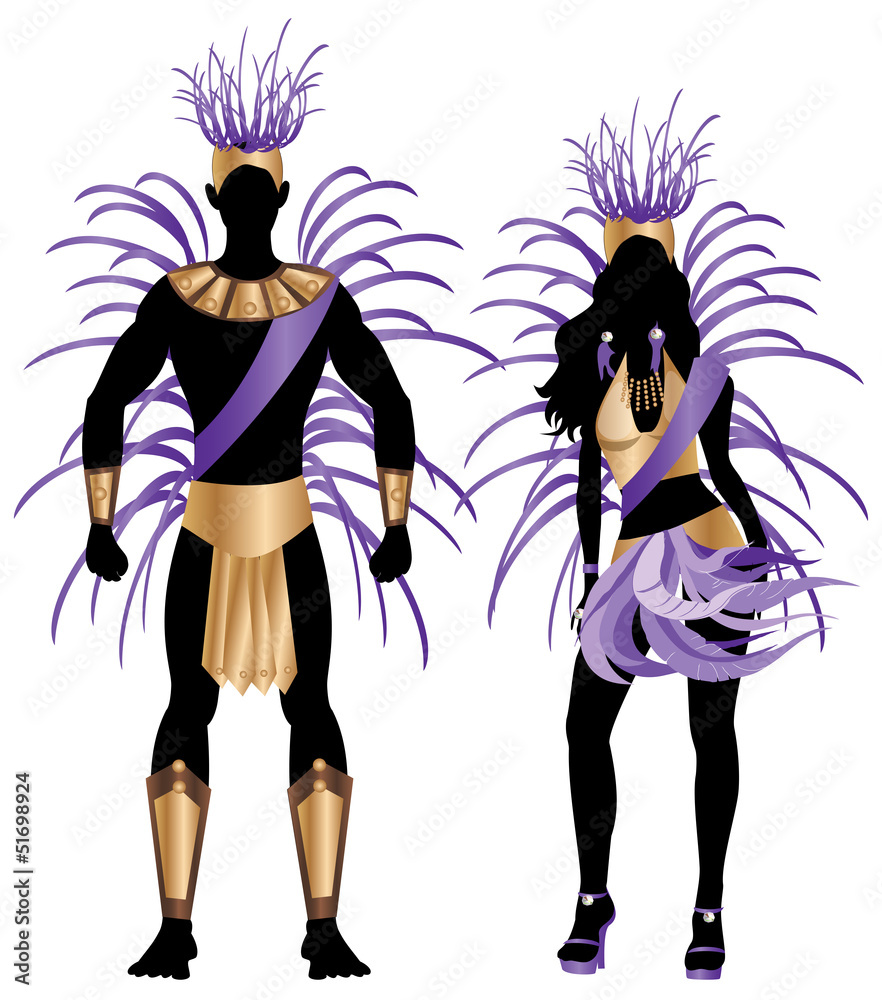 Carnival Silhouette Purple Couple