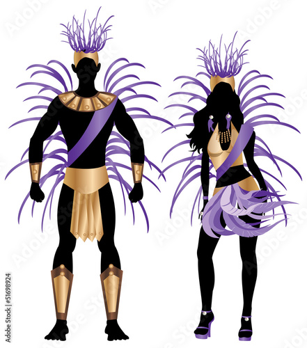 Carnival Silhouette Purple Couple photo