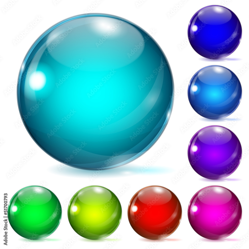Multicolored glass spheres Multicolored glass spheres
