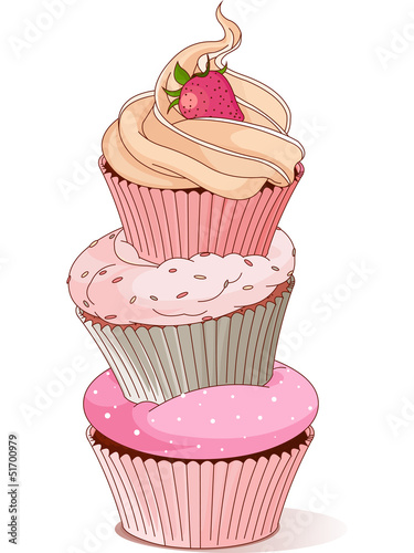 Pyramid of cupcakes