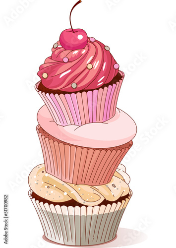 Pyramid of cupcakes
