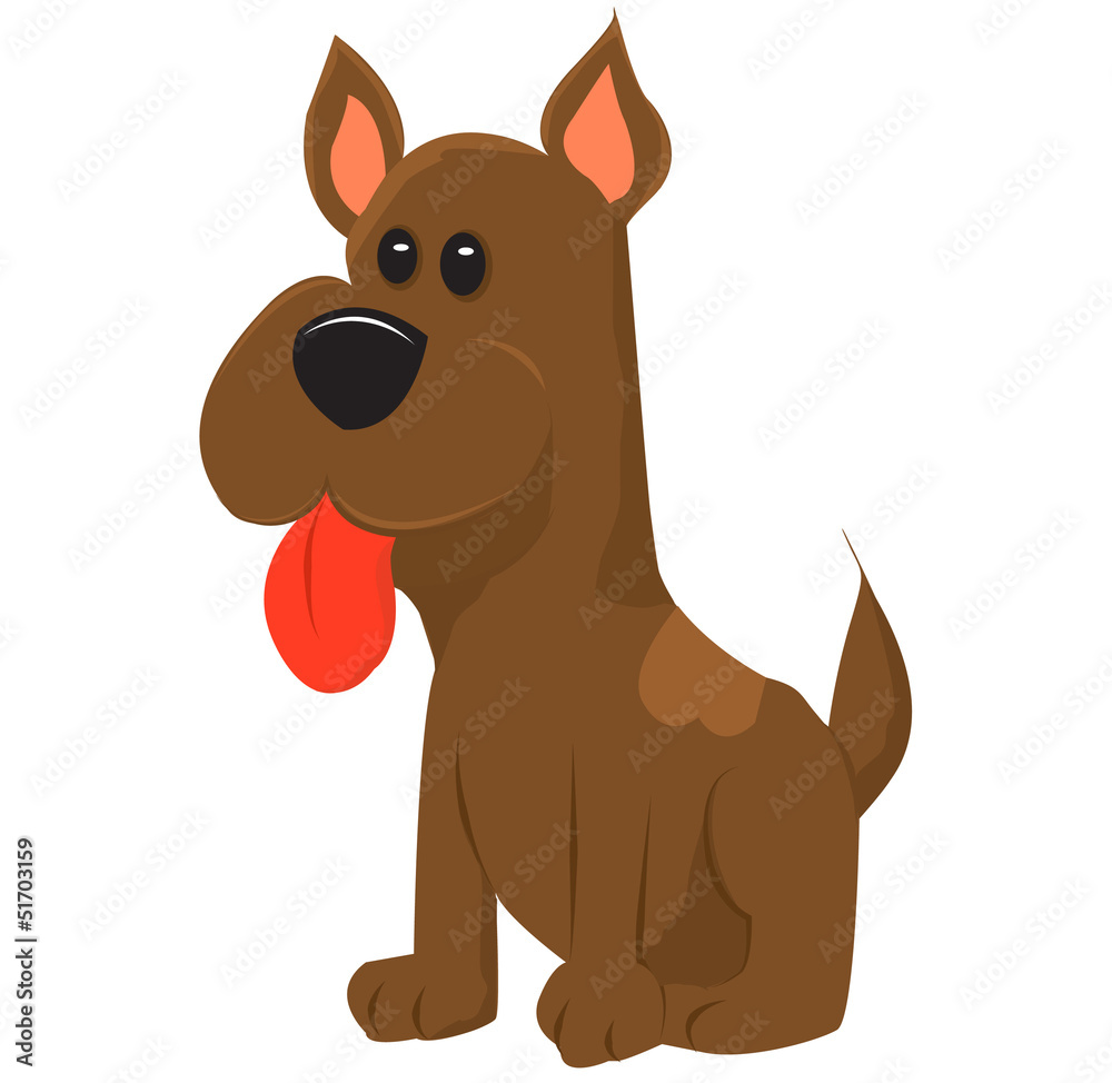 Obraz premium Dog vector Isolated on white