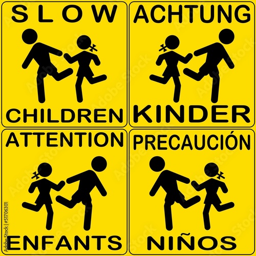 CARTELLO RALLENTARE BAMBINI SCUOLE