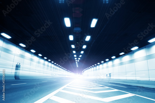 Abstract speed motion in urban highway road tunnel © hxdyl