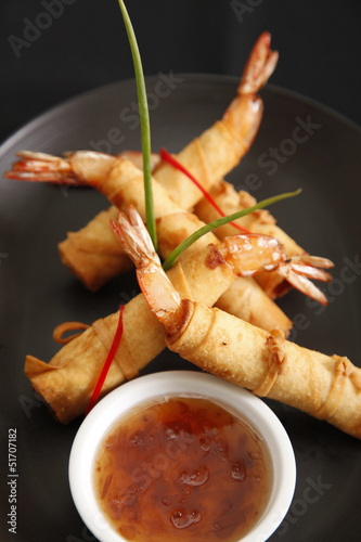 Crispy shrimp Spring rolls