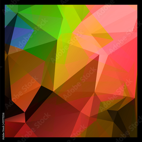 Abstract colorful polygonal background, vector