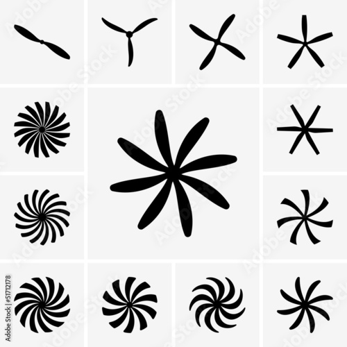 Set of propellers icons