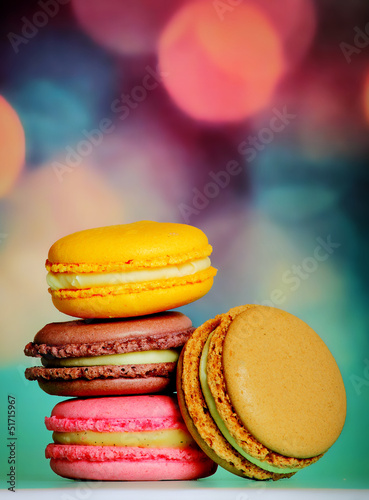 Tasty colorful macaroon