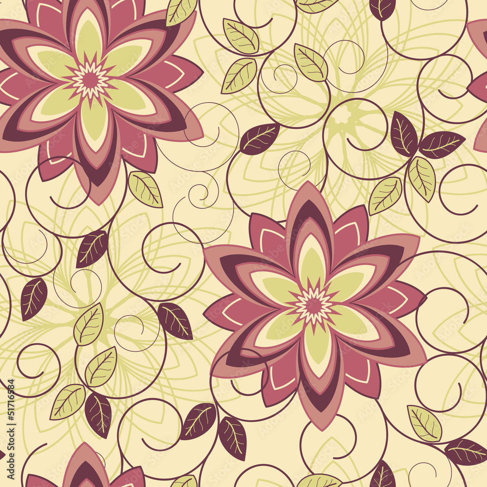 vector seamless flower background