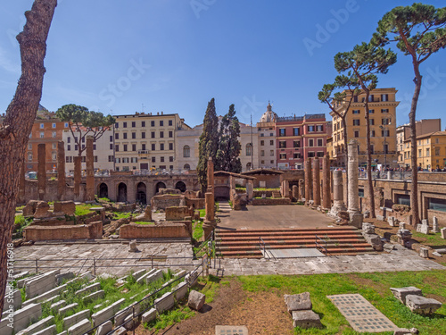 Tableau sur toile Roma, largo di torre Argentina, veduta