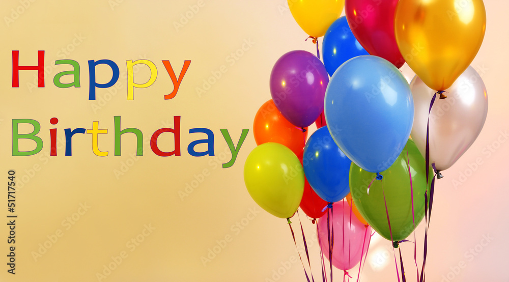 Many bright balloons on color background Many bright balloons on color background