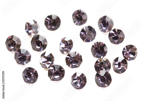 Beautiful gem stones, isolated on white