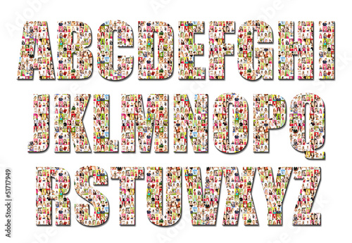 a lot of people portraits - ALPHABET