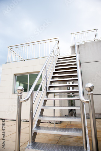 New metal staircase
