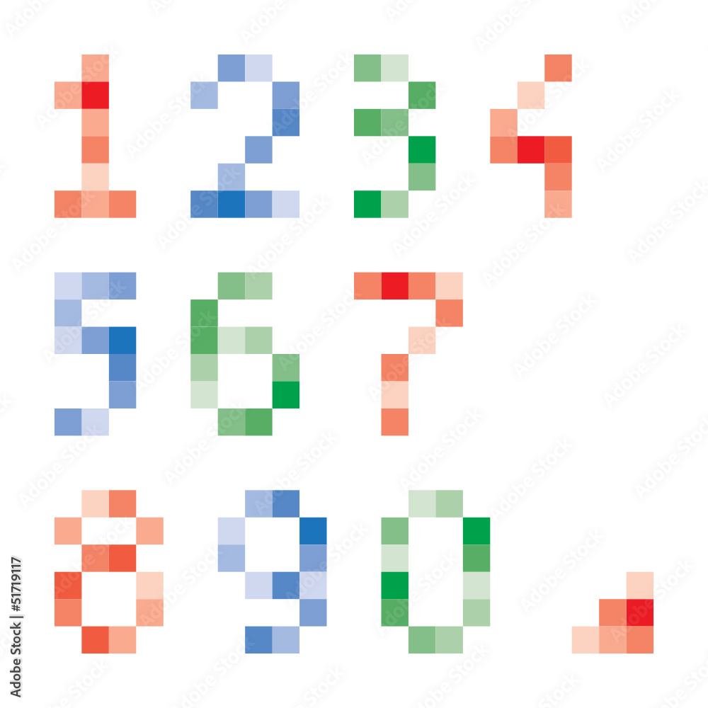 Pixel vector numbers
