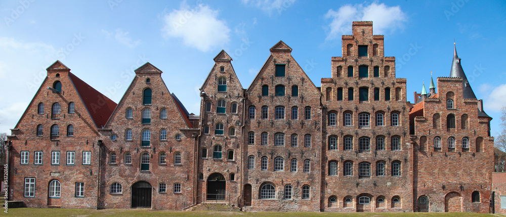 Famous salt warehouses in Lubeck, Germany.