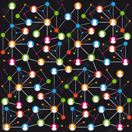 Abstract background scheme of social network