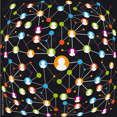 Abstract background scheme of social network