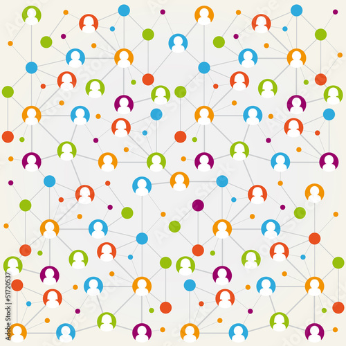 Abstract background scheme of social network
