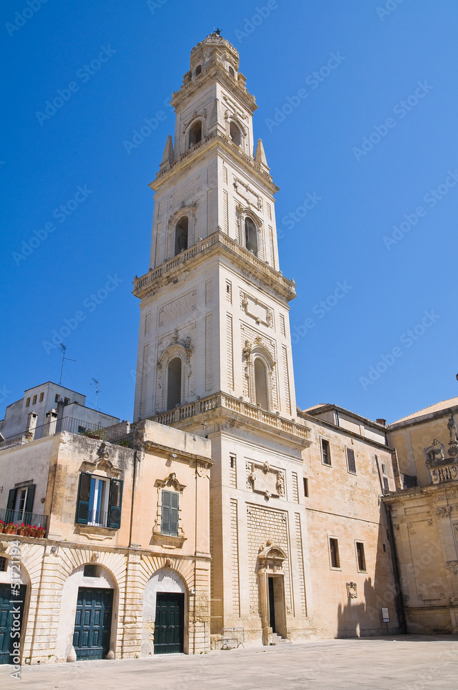 Belltower of Duomo Church. Lecce. Puglia. Italy.